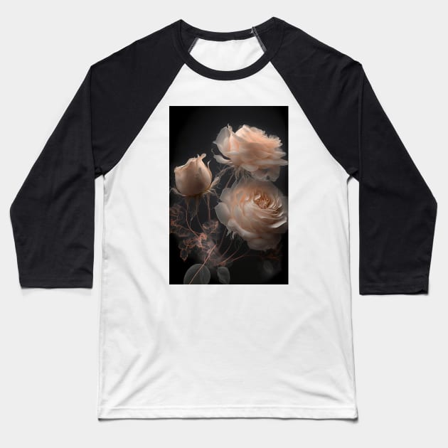 Iridescent pastel roses 13 Baseball T-Shirt by redwitchart